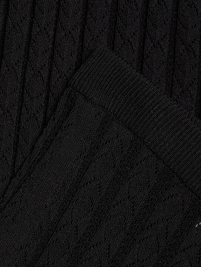 Dera Pointelle Knit Maxi Skirt