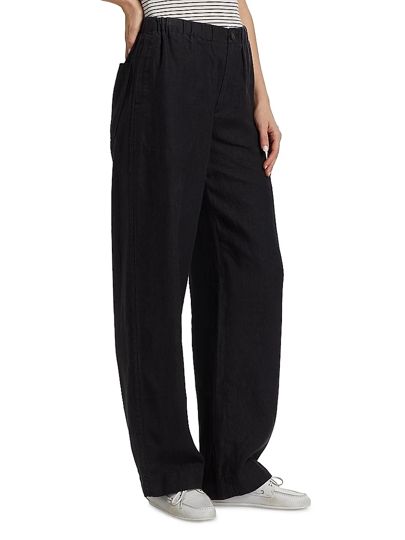 Utility Hemp Straight-Leg Pants