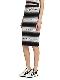 Wave Baja Striped Body-Con Skirt