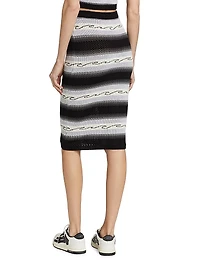 Wave Baja Striped Body-Con Skirt