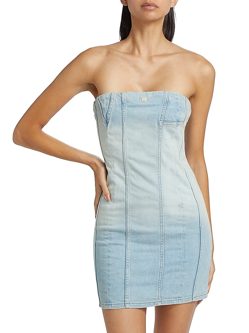 Ma Denim Bustier Minidress