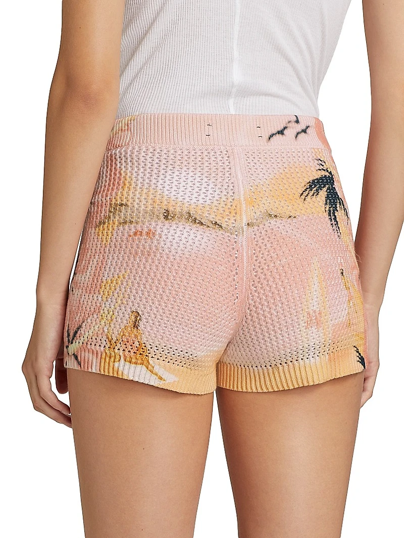 Resort Club Cotton Waffle-Knit Shorts