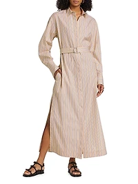 Briar Striped Cotton Poplin Shirtdress
