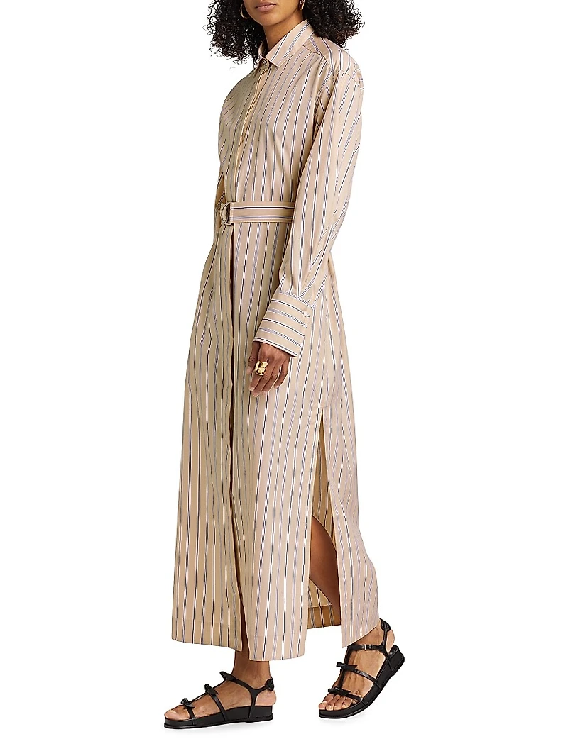 Briar Striped Cotton Poplin Shirtdress