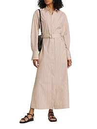 Briar Striped Cotton Poplin Shirtdress