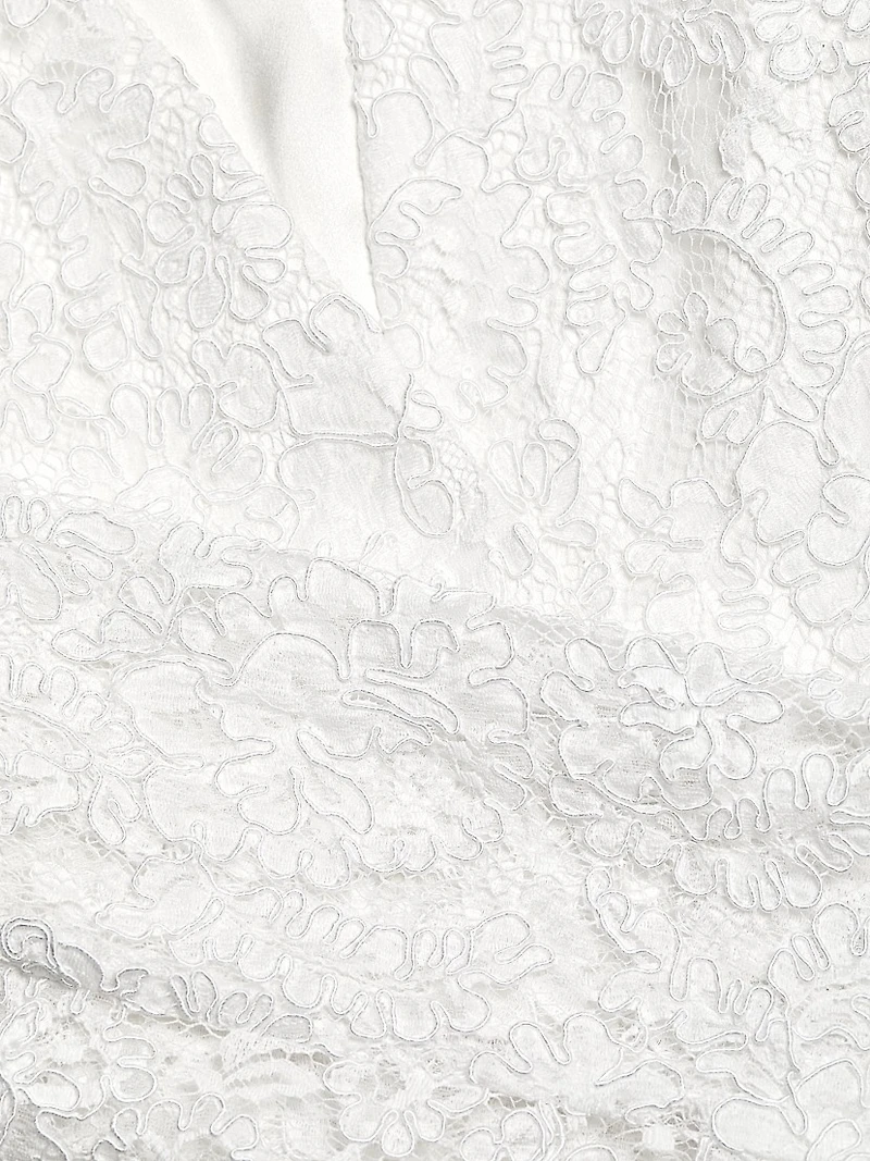 Floral Lace Fit-and-Flare Blazer