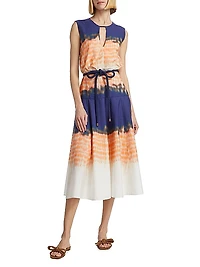 Bora Cotton Tie-Dye Midi-Dress