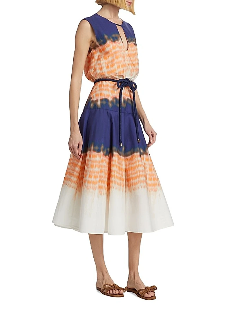 Bora Cotton Tie-Dye Midi-Dress