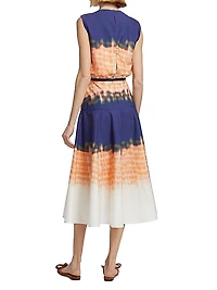 Bora Cotton Tie-Dye Midi-Dress