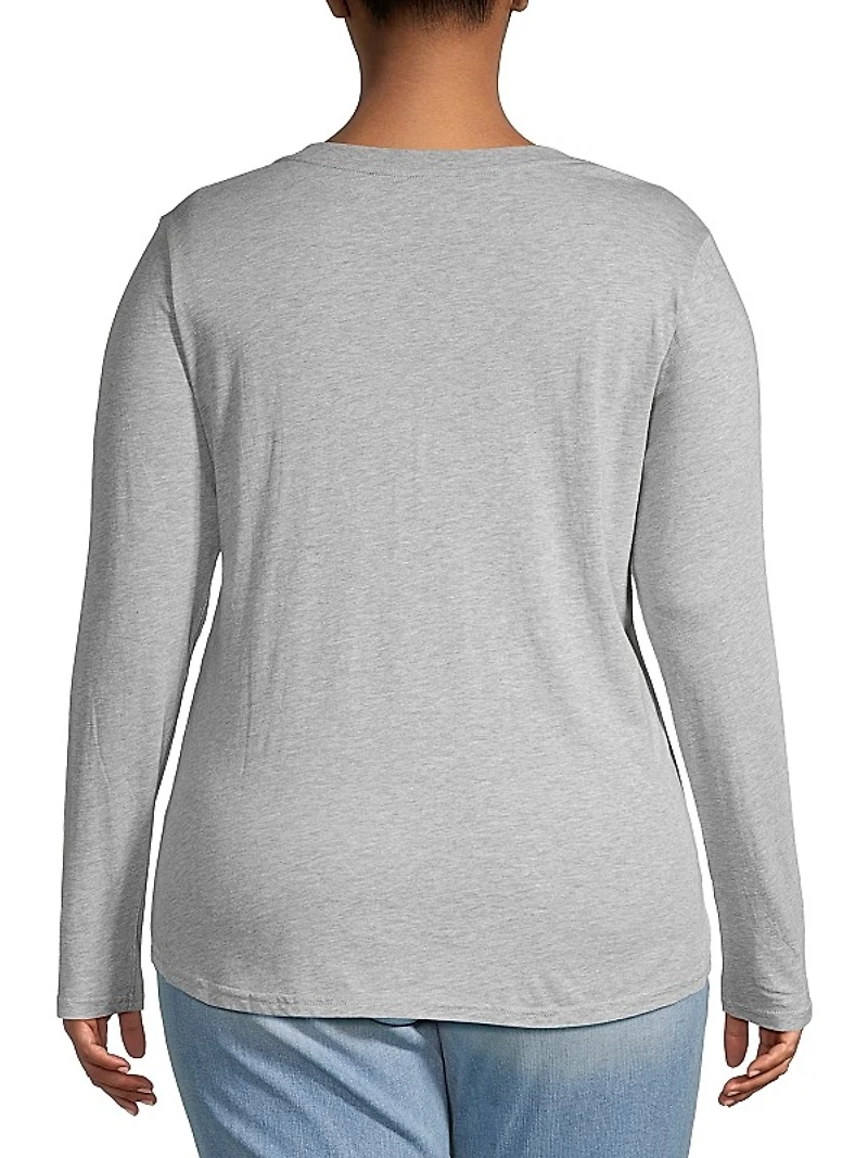 V-Neck Long-Sleeve T-Shirt