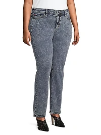 High-Rise Straight-Leg Jeans
