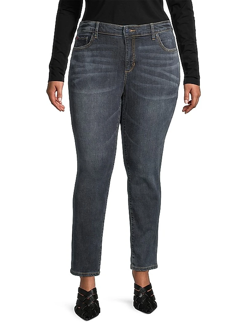 High-Rise Ankle-Crop Jeans