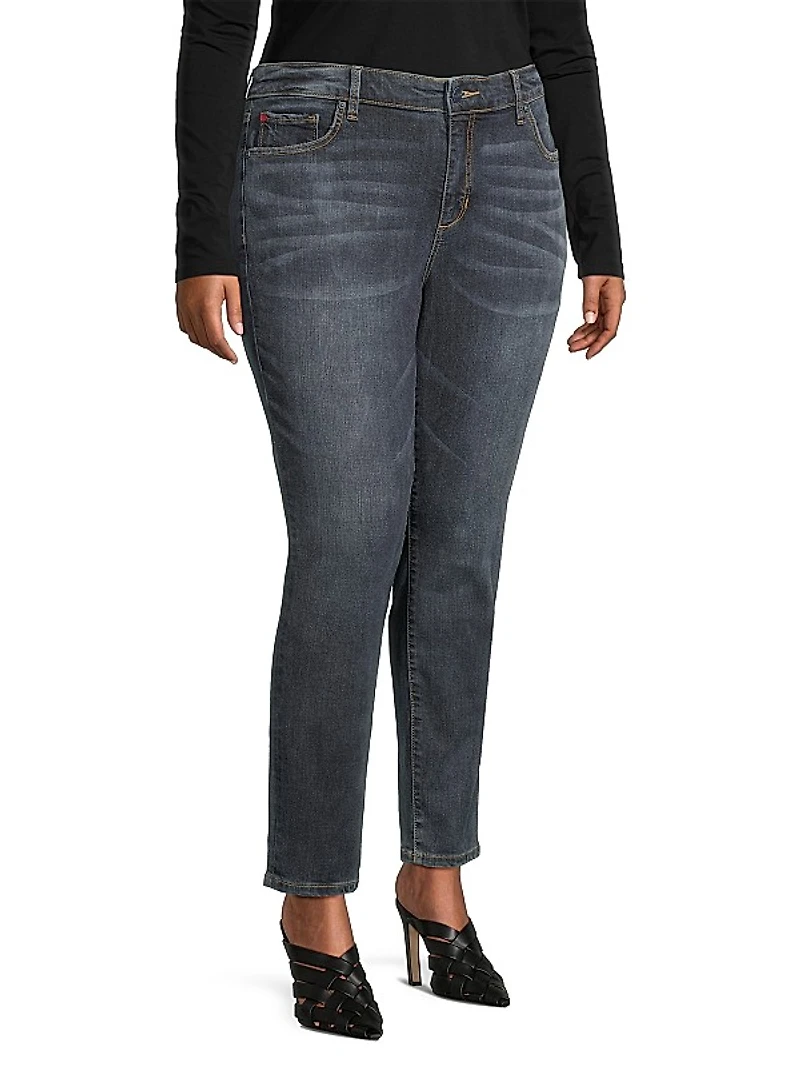 High-Rise Ankle-Crop Jeans