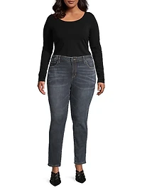 High-Rise Ankle-Crop Jeans