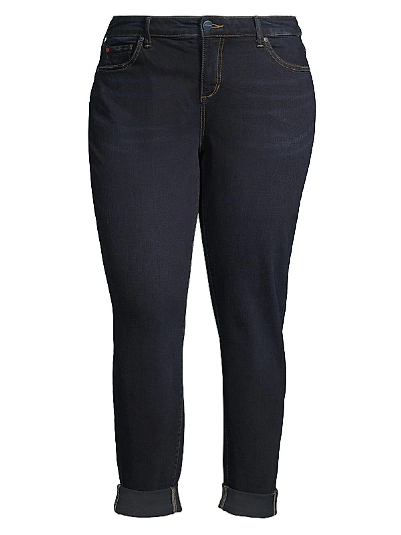 Mid-Rise Boyfriend Jeans