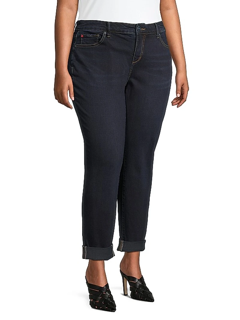 Mid-Rise Boyfriend Jeans