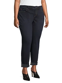 Mid-Rise Boyfriend Jeans