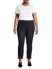 Mid-Rise Boyfriend Jeans