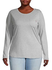 Long-Sleeve Pocket Crewneck T-Shirt