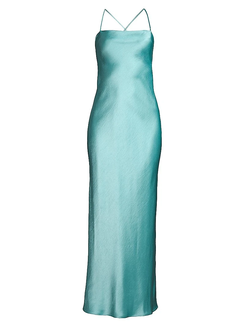 Dreamer Satin Strappy Maxi Dress