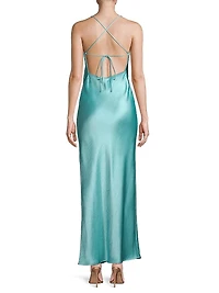 Dreamer Satin Strappy Maxi Dress