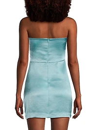 Symone Satin Strapless Minidress