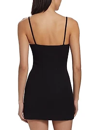 Crystal Heart Wool Minidress