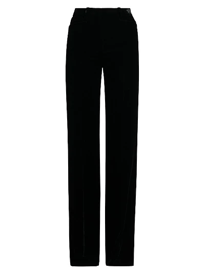 Velvet High-Rise Boot Cut Pants