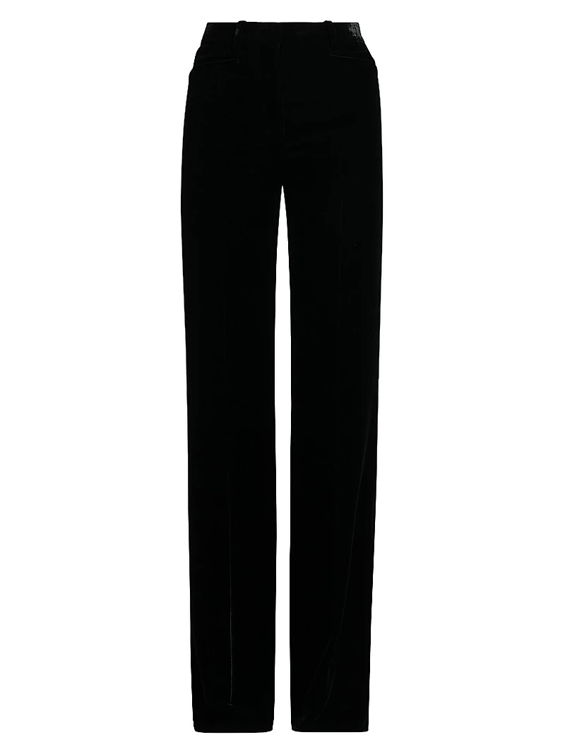 Velvet High-Rise Boot Cut Pants