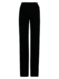 Velvet High-Rise Boot Cut Pants