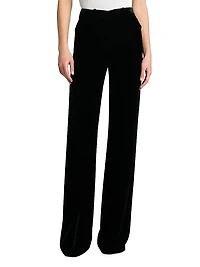 Velvet High-Rise Boot Cut Pants