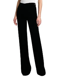 Velvet High-Rise Boot Cut Pants