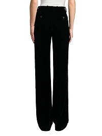 Velvet High-Rise Boot Cut Pants