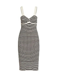 Jessa Striped Cotton-Blend Midi-Dress