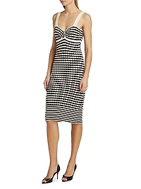 Jessa Striped Cotton-Blend Midi-Dress