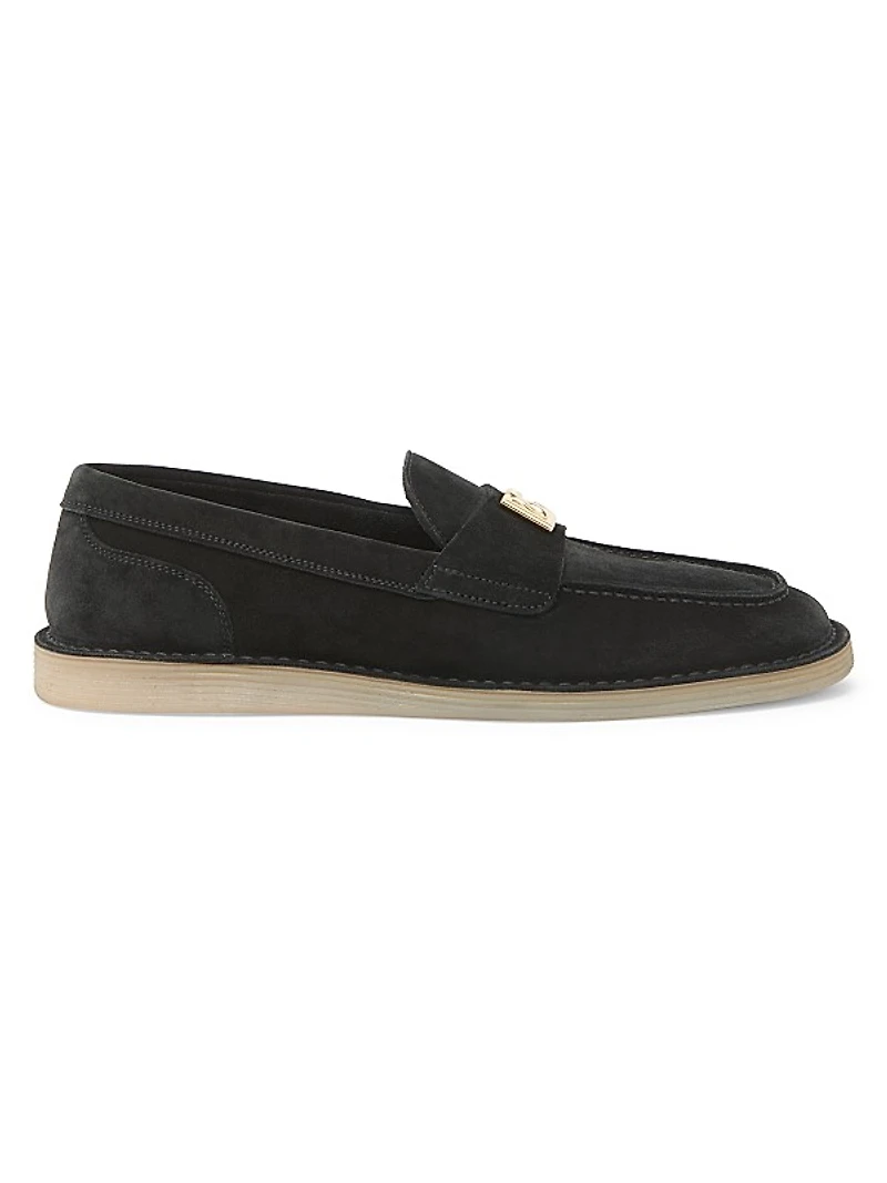 Florio Logo-Detailed Suede Loafers