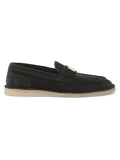 Florio Logo-Detailed Suede Loafers