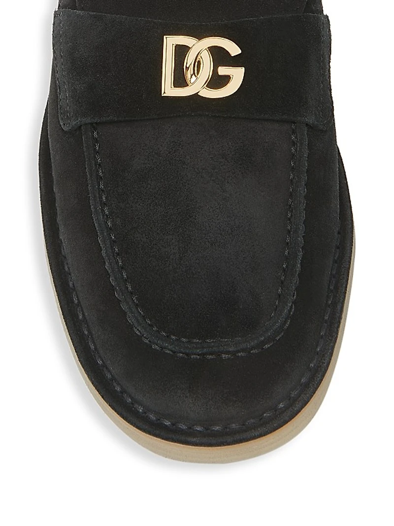 Florio Logo-Detailed Suede Loafers