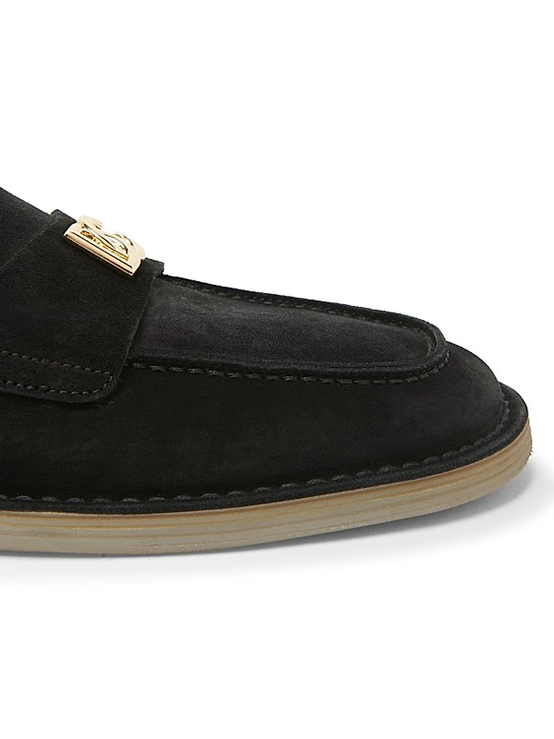Florio Logo-Detailed Suede Loafers