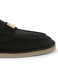 Florio Logo-Detailed Suede Loafers