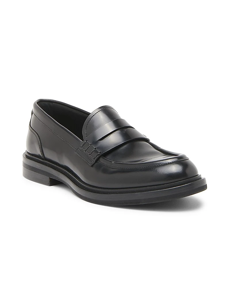 Logo-Detailed Leather Loafers