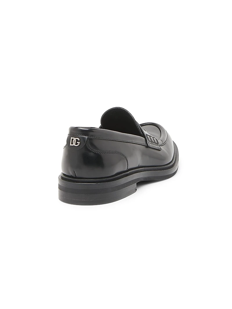 Logo-Detailed Leather Loafers