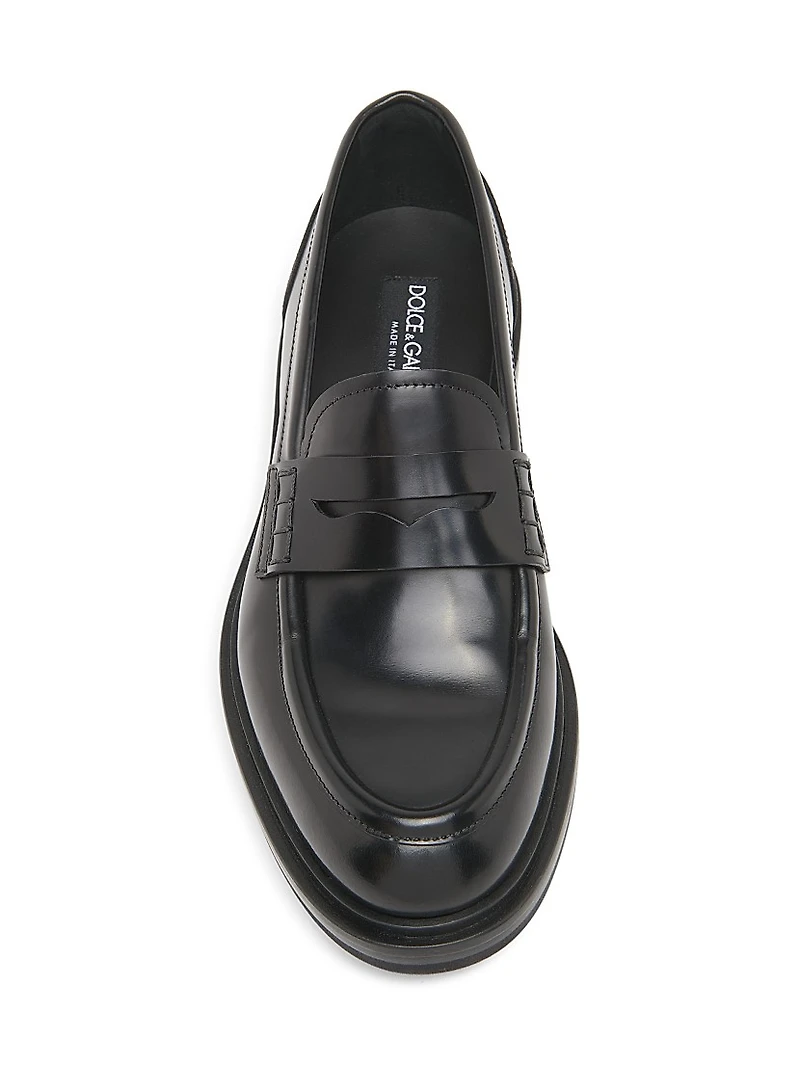 Logo-Detailed Leather Loafers