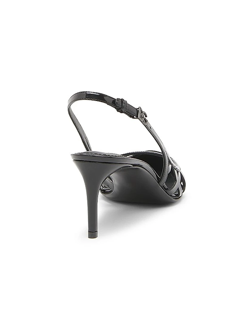 Lollo 60MM Leather Slingback Pumps