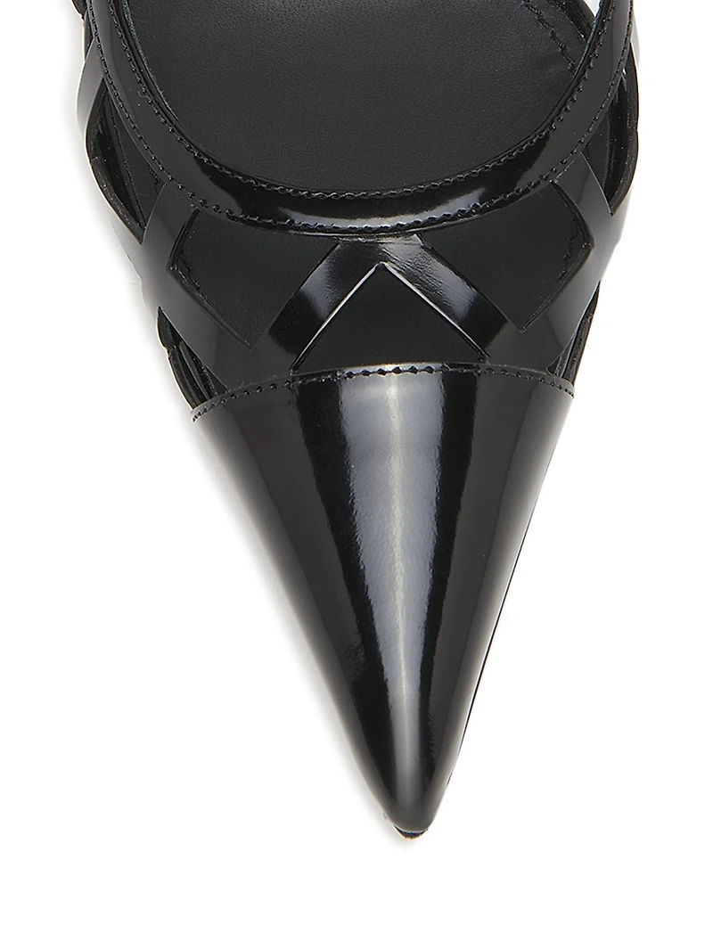 Lollo 60MM Leather Slingback Pumps