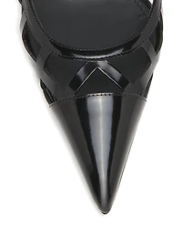 Lollo 60MM Leather Slingback Pumps