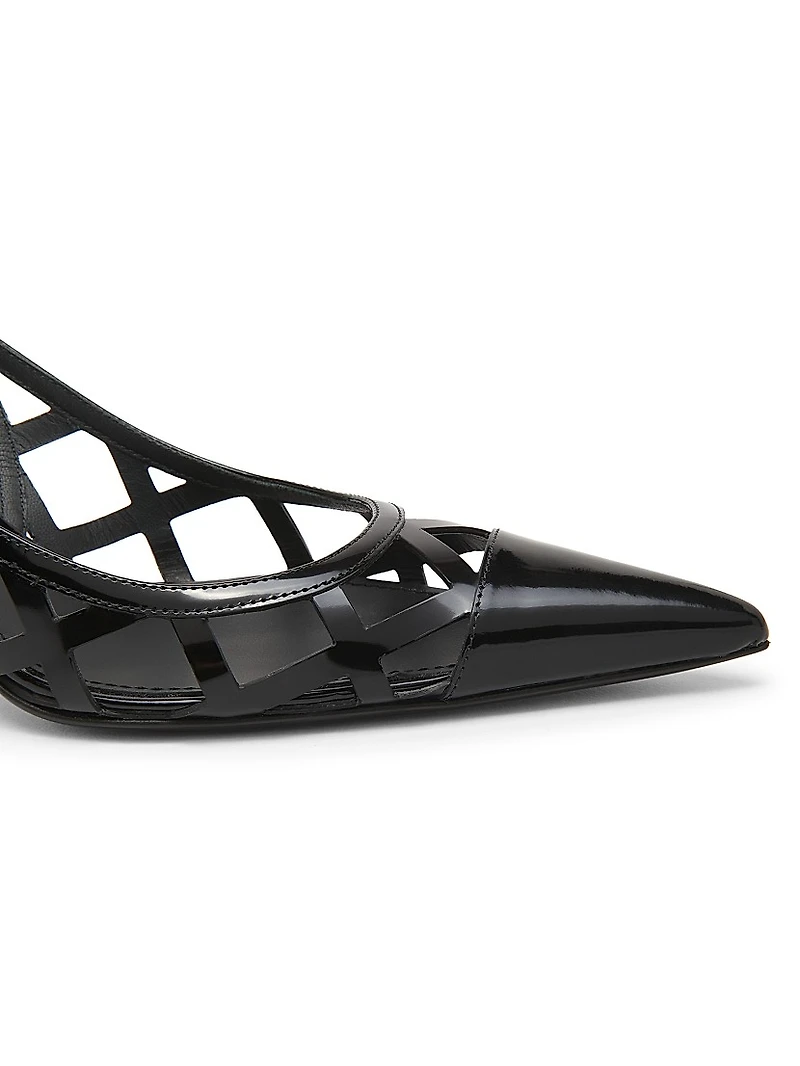 Lollo 60MM Leather Slingback Pumps