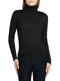 Cashmere-Silk Turtleneck Sweater