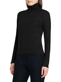 Cashmere-Silk Turtleneck Sweater