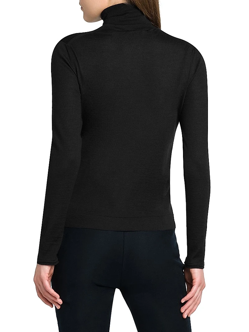 Cashmere-Silk Turtleneck Sweater